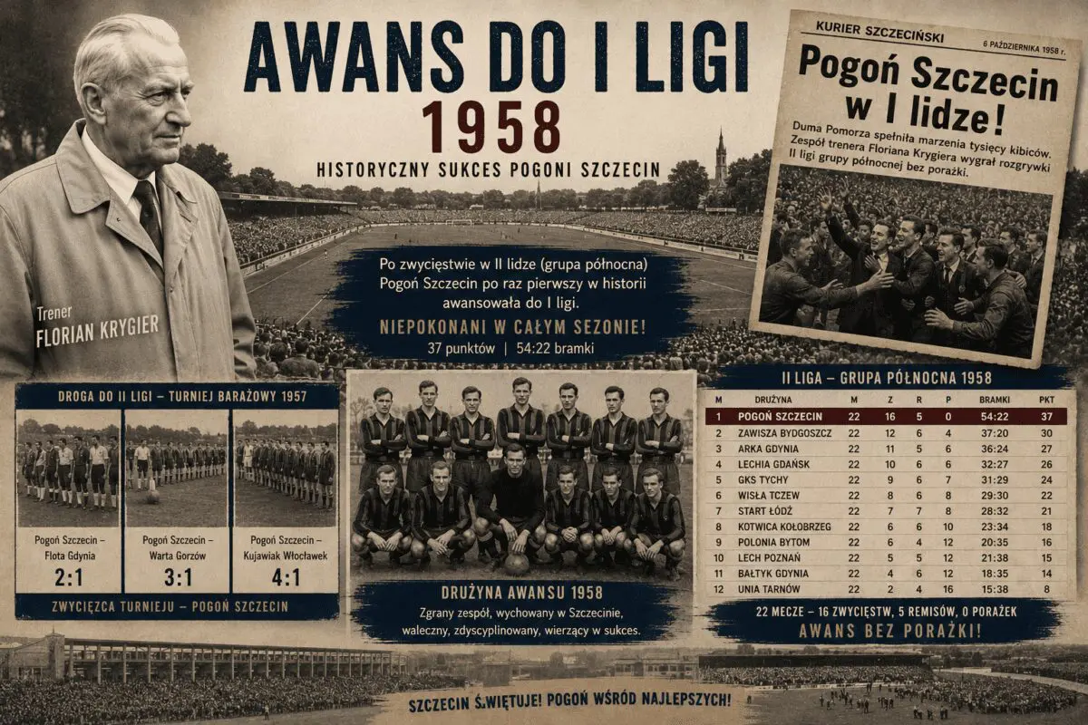 awans Pogoni Szczecin do I ligi