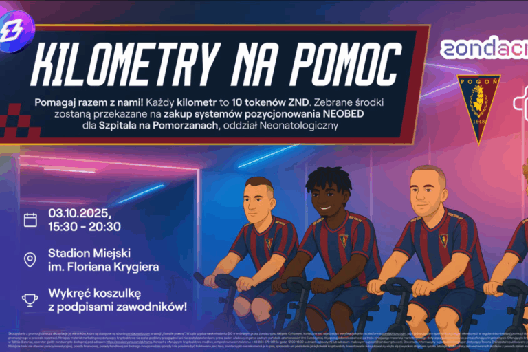 zondacrypto nakręca do pomagania. ,,Kilometry na Pomoc'' zawitają do Szczecina!