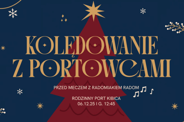 Kolędowanie z Portowcami przed meczem z Radomiakiem Radom