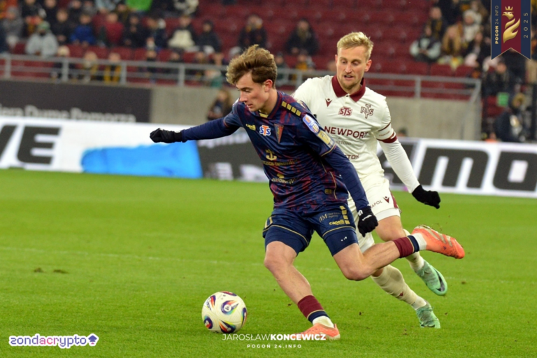 Adrian Przyborek podczas meczu Pogoni Szczecin