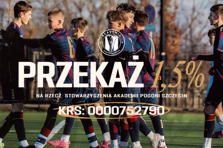 Przekaż 1,5% podatku na rzecz Akademii Pogoni Szczecin!