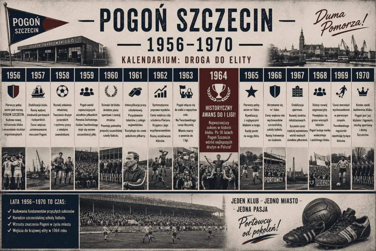kalendarium Pogoni Szczecin 1956-1970